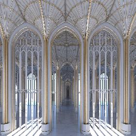 Classic Cathedral Interior 324 3D model